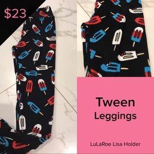 Tween LuLaRoe Leggings American dreams collection
